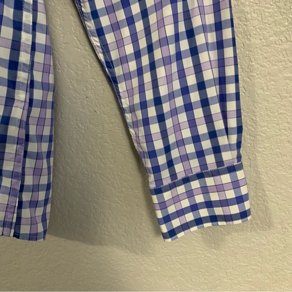 Barbour Shirt Mens L Check Plaid Creswell Tailored Fit Button Up Preppy Colorful - Picture 7 of 16